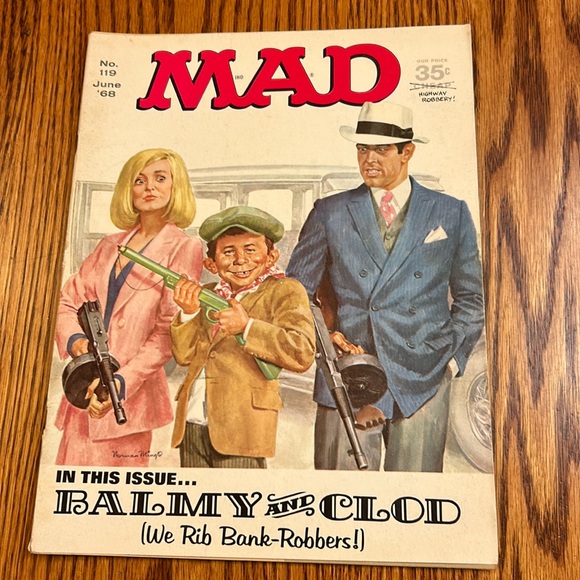 MAD Magazine June ‘68 No 119 Balmy & Clod (Bonnie & Clyde) Cover Dunaway/Beatty - Picture 1 of 15